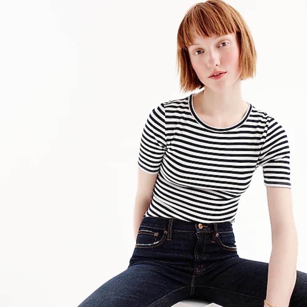J.Crew Perfect T-Shirt in Navy Stripe
